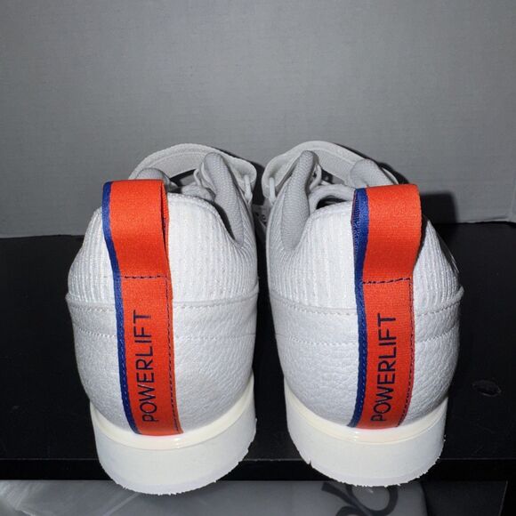 Adidas Powerlift 5 Weightlifting Shoes White Blue Orange Men\'s Size 9 JP9878
